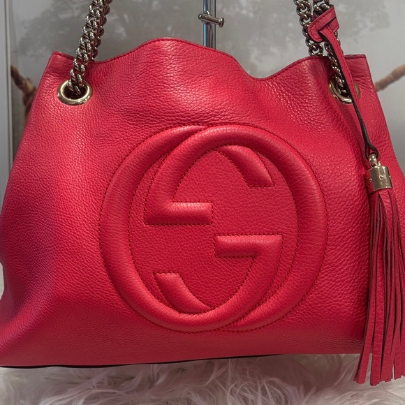Gucci Pink Leather Soho Shoulder Bag - Picture 3 of 12